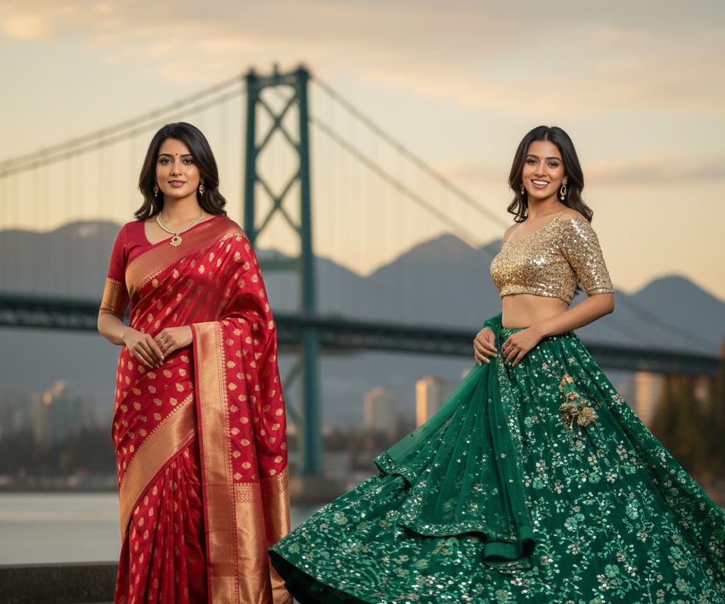 👑 Saree vs. Lehenga: Which Elegant Look is Right for Your Next BC Wedding?